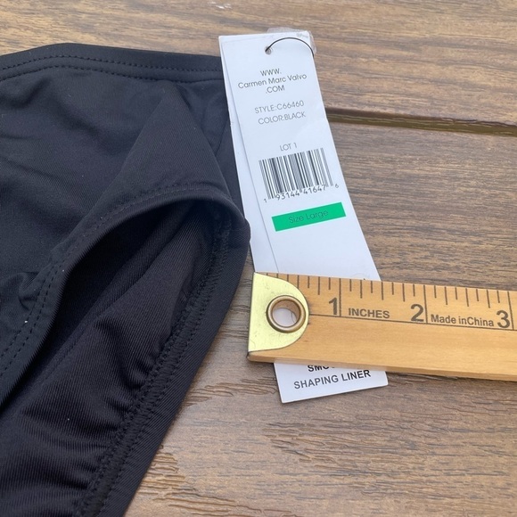 Carmen Marc Valvo
4Twisted Ties High Waist Bikini Swim Bottom L Black slimming - Picture 5 of 9